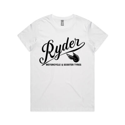 Ryder Tyres White Crew T-Shirt Thumbnail