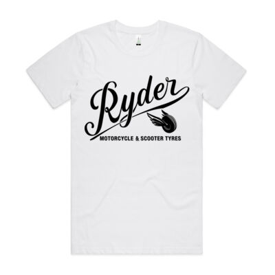 Ryder Tyres White Organic T-Shirt Thumbnail