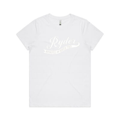 Ryder White Logo Organic T-Shirt Thumbnail