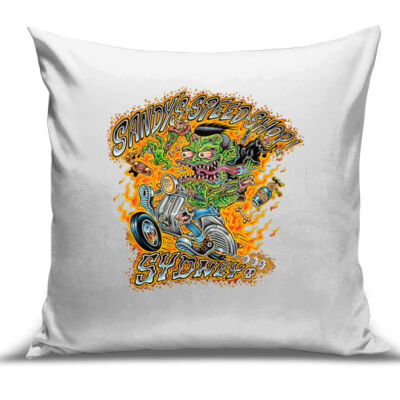 Sandy's Speed Shop Cushion Cover Thumbnail
