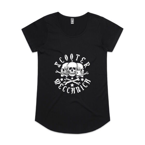 White Skulls Logo Scoop T-Shirt Thumbnail