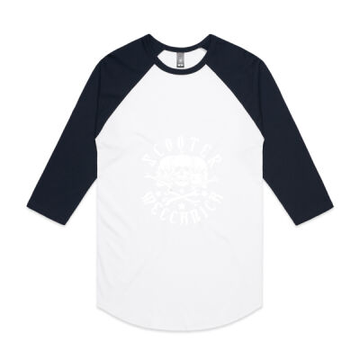White Skulls Logo Raglan Thumbnail