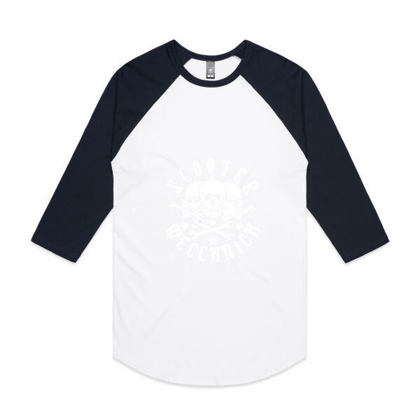 White Skulls Logo Raglan Thumbnail