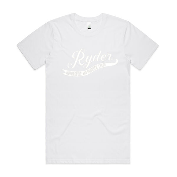 Ryder White Logo Organic T-Shirt Thumbnail