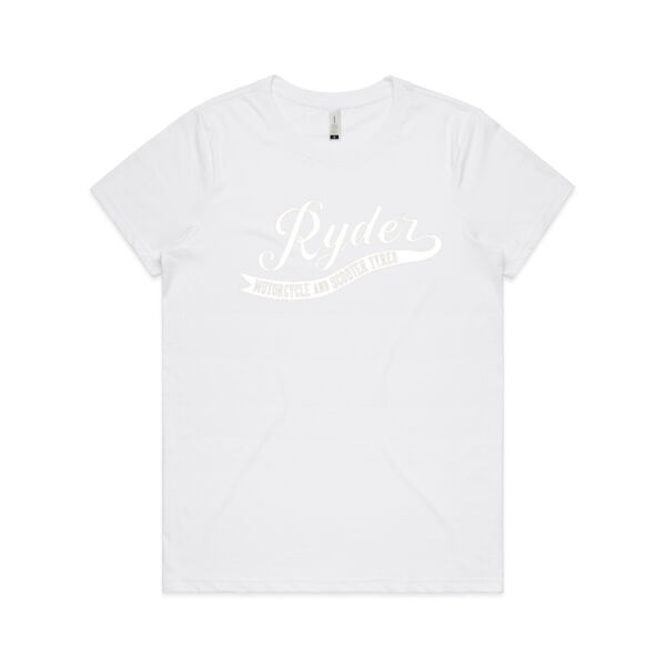 Ryder White Logo Organic T-Shirt Thumbnail