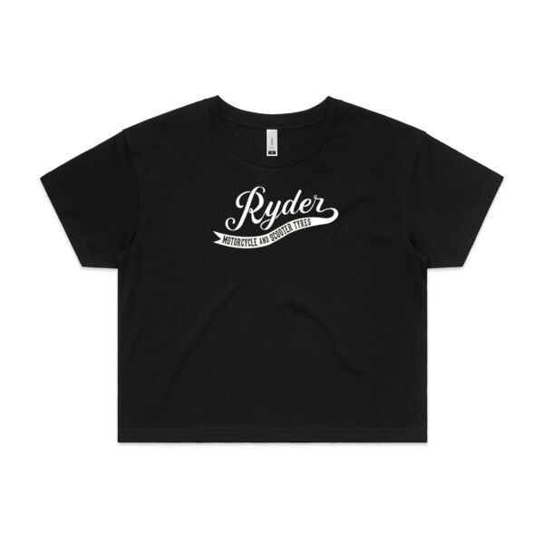 Ryder White Logo Crop Top Thumbnail