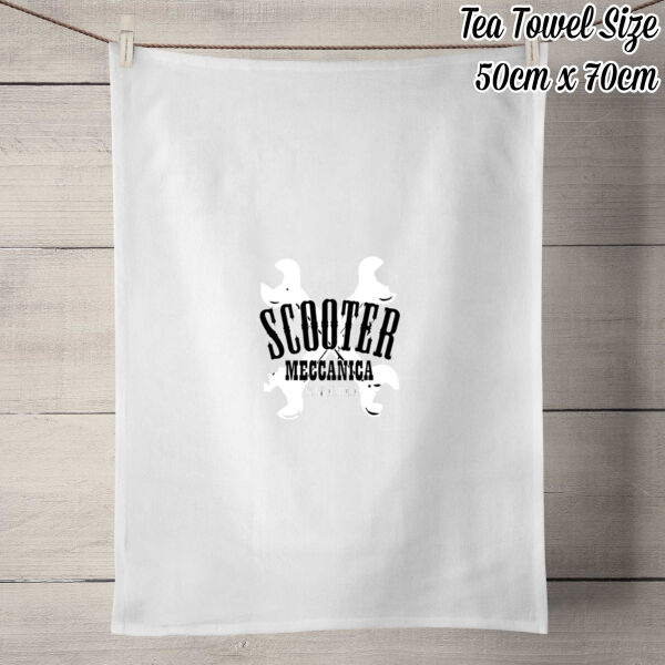 Spanner Crossbones Tea Towel Thumbnail