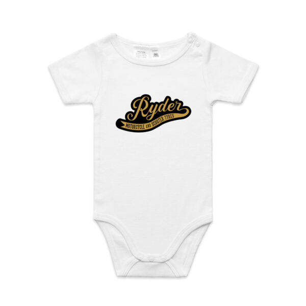 Ryder Black/Gold Logo Baby Onesie Thumbnail