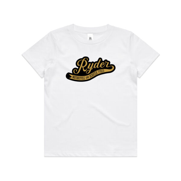 Ryder Black/Gold Logo Kids T-Shirt Thumbnail