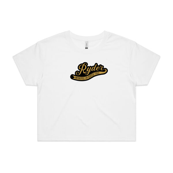 Ryder Black/Gold Logo Crop Top Thumbnail