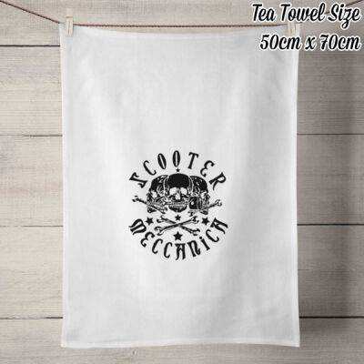 Black Skulls Logo Tea Towel Thumbnail